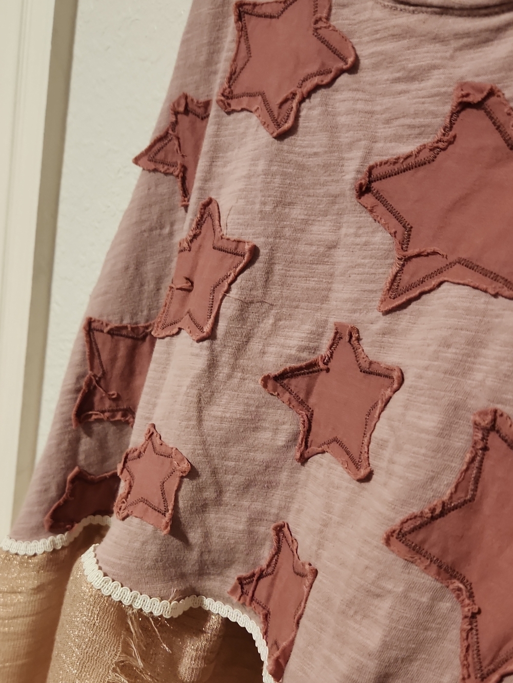 225.Upcycled Bohemian Oversized Star  Beach Cover-Up Dress - Picture 4 of 5